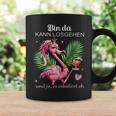 Women's Flamingo Bin Da Kann Losgehen Und Ja Es Escaliert Eh Tassen Geschenkideen