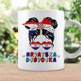 Croatia Hrvatska Djevojka Croatian Girl Croatia Flag Gray Tassen Geschenkideen