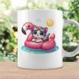 Cute Kitten Cat Pink Flamingo Summer Vibes Beach Lover Girls Coffee Mug Gifts ideas