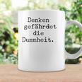 Denken Gefährdet Die Stummheit With Saying Print Tassen Geschenkideen