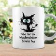 Was Für Ein Wonderschön Scheißtag Scheiss Tag Cat Gray Tassen Geschenkideen