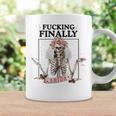 Halloween Fucking Finally Bride Skeleton Bachelorette Coffee Mug Gifts ideas