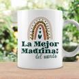La Mejor Madrina Del Mundo Lindo Boho Rainbow Madrina Taza de café Ideas de regalos
