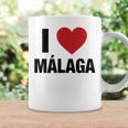 I Love Malaga Ciudad En España Con Red Love Heart Taza de café Ideas de regalos