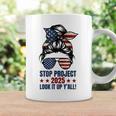 Messy Bun Vintage Stop Project 2025 Look It Up Y’All Us Flag Coffee Mug Gifts ideas