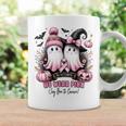 In October We Wear Pink Ghost Witch Breast Cancer Awareness Coffee Mug Gifts ideas