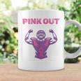 Pink Out Football Team Tackle Breast Cancer Awareness Month Coffee Mug Gifts ideas