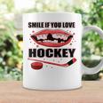 Sorriso Se Amate Hockey Giocatore Di Hockey Divertente Tazze Ideas de regalos