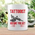 Tienda De Tatuajes Tatuaje Artista Diseño Para Tatuador Manga Raglan Taza de café Ideas de regalos