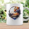 Tigre Animal Amante Arte Montañas Animal Tigre Taza de café Ideas de regalos
