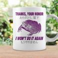 Tokyo Tiger Thanks Your Honor I Won’T Do It Again Frog Coffee Mug Gifts ideas