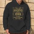 Agosto 1982Intage Maglia 42 Compleanno Anni Uomo Donna Felpa con cappuccio Estilo de vida