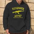 Ak-47 Kalashnikov Regalo Per Gli Amanti Della Pistola Russo Testo Felpa con cappuccio Estilo de vida