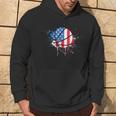 American Flag Baller Dunking Usa Flag Basketball Kapuzenpullover Lebensstil