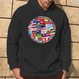 Bandiere Internazionali Del Mondo Bandiere Mappa Del Mondo Felpa con cappuccio Estilo de vida