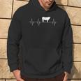 Battito Cardiaco Regalo Per Contadino Agricoltura Mucca Felpa con cappuccio Estilo de vida