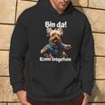 Bin Da Kann Losgehen Yorkie Dog Lover Kapuzenpullover Lebensstil