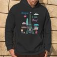 Bonjour I Love Paris Francia Torre Eiffel Felpa con cappuccio Estilo de vida