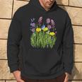 Botanical Field With Wild Flowers Butterfly Nature Lovers Hoodie Lifestyle