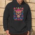 Calavera Fantasía Flores Arte Motivo Gráfico Calavera Sudadera Estilo de vida