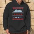 Chicago Flag City Skyline Chicago Fan Ugly Christmas Sweater Hoodie Lifestyle