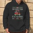 Christmas Oh What Fun It Is To Ride Golf Lover Ugly Sweater Hoodie Lifestyle