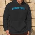 Connecticut Ctarsity Style Costituzione Stato Blu Grunge Felpa con cappuccio Estilo de vida