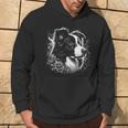 Cool Border Collie Artistic Portrait Kapuzenpullover Lebensstil