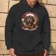 Dachshund With Santa Hat Christmas With Dog Kapuzenpullover Lebensstil