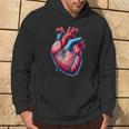 Realistico Del Cuore Umano Arte Anatomica Del Cuore Felpa con cappuccio Estilo de vida