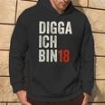 Digga Ich Bin 18 Jahre 18Th Birthday Boy Slogan Kapuzenpullover Lebensstil