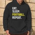 Divertido Eat Sleep Football Repeat Sudadera Estilo de vida