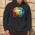 Donna Arcobaleno Labbra Gay Lesbiche Amore Con Collo A Felpa con cappuccio Estilo de vida