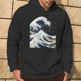 Donna La Grande Ondata Di Arte Giapponese Di Kanagawa Hokusai Con Collo A Felpa con cappuccio Estilo de vida