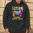 Donna Livello 15 Sbloccato Fantastico Dal 2009 15 ° Compleanno Gaming Con Collo A Felpa con cappuccio Estilo de vida