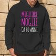 Donna Maglia Miglior Moglie Regalo Anniversario 60 Anni Matrimonio Con Collo A Felpa con cappuccio Estilo de vida