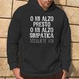 Donna O Mi Alzo Presto O Mi Alzo Simpatica Divertente Ironica Con Collo A Felpa con cappuccio Estilo de vida