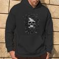 Donna Skeleton Metalhead Teschi E Rose Metal Rock Deep Con Collo A Felpa con cappuccio Estilo de vida