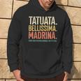 Donna Tatuata Bellissima Madrina Tatuata Madrina Cresima Battesimo Con Collo A Felpa con cappuccio Estilo de vida