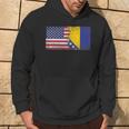 Donna Usa Bosnia & Erzegovina Bandiere Stati Uniti D'america Bosniaco Con Collo A Felpa con cappuccio Estilo de vida