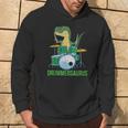 Drummer DinosauroRex Regalo Divertente Ragazzi Batteria Felpa con cappuccio Estilo de vida