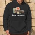 I Eat Cement Moo Deng Hippo Oddly Specific Dank Meme Hoodie Lifestyle