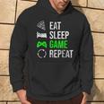 Eat Sleep Game Repeat Gamerideogiochi Regalo Gaming Felpa con cappuccio Estilo de vida