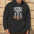 Spooky Camping Crew Halloween Skeleton Camper Campfire Hoodie Lifestyle
