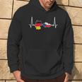 German Czech Flag Heart Lineintage Kapuzenpullover Lebensstil