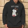 Happy Catmas Lustiges Weihnachts Katze Christmas Tree Kapuzenpullover Lebensstil