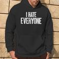 I Hate Everyone Distressed Divertente Regalo Antisociale Felpa con cappuccio Estilo de vida