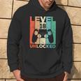 Livello 18 Sbloccata 18 °Ideo Gamer Compleanno Ragazzi Felpa con cappuccio Estilo de vida