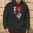 I Love Chihuahua Chiwawa A Pelo Lungo Felpa con cappuccio Estilo de vida