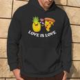 Love Is Love Cute Pizza And Pineapple Felpa con cappuccio Estilo de vida